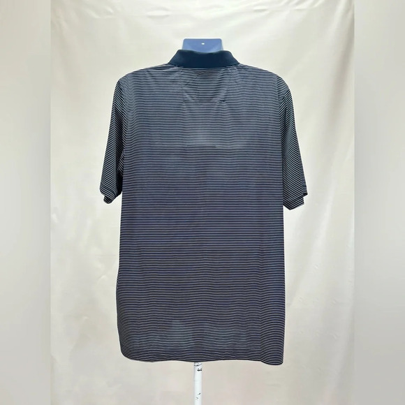 PAGE & TUTTLE Men’s navy stripe golf polo‎ size XL - Picture 6 of 12
